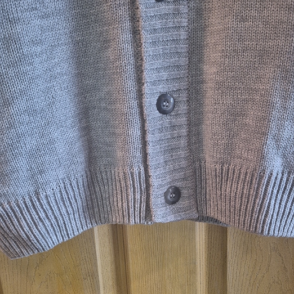 Blair Gray & Black Patterned Cardigan Nan Tucket Hamptons Preppy 80s 90s Y2k Med - Picture 6 of 10